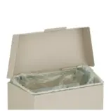 Stalowy kosz na śmieci do łazienki MERIDA STELLA SILK GREY, pojemność 4,5 l