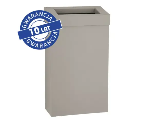 Kosz na odpady otwarty MERIDA STELLA SLIM STONE GREY LINE, pojemność 27 l, szary kamienny Otwarty kosz na odpady Merida Stella Slim 27 l szary kamienny
