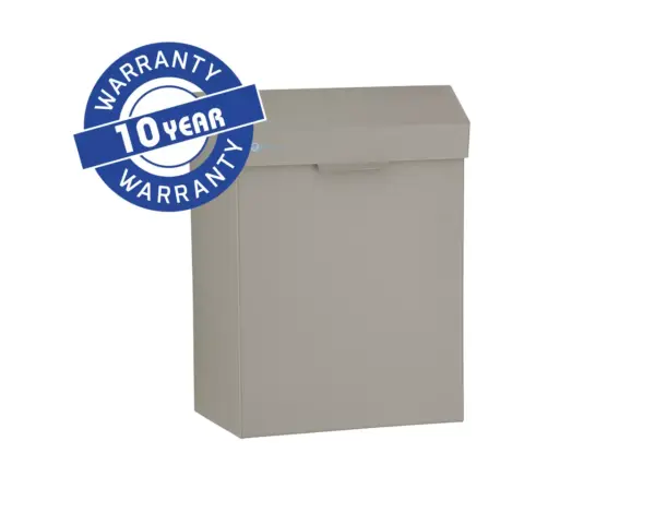 Kosz do damskich toalet MERIDA STELLA STONE GREY LINE 4,5 l, szary kamienny Ścienny kosz stalowy do toalety Merida Stella Stone Grey z pokrywą