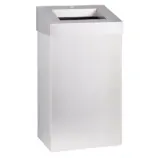 Kosz otwarty na odpady ze stali nierdzewnej szczotkowanej do ściany