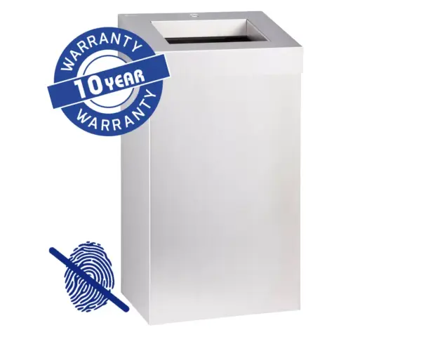 Kosz otwarty MERIDA STELLA - 45 l, stal matowa z powłoką AFP Kosz na odpady MERIDA STELLA stal nierdzewna matowa 45 l