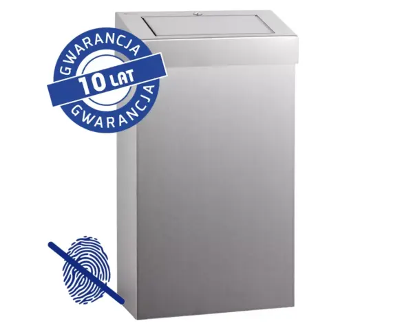 Kosz na odpady 27 l stal matowa powłoka Anti-FingerPrint MERIDA STELLA SLIM