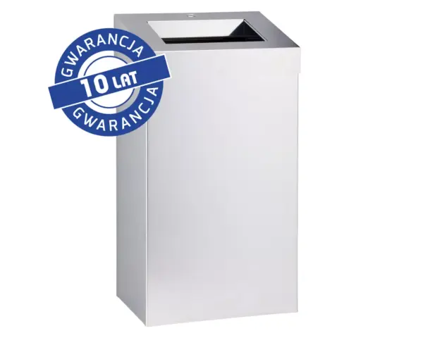 Kosz na odpady otwarty MERIDA STELLA pojemność 45 l, stal polerowana Otwarty kosz na odpady MERIDA STELLA 45 l stal polerowana