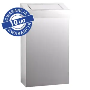 Kosz na śmieci MERIDA STELLA SLIM 27 l stal polerowana z pokrywą