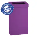 Kosz na odpady MERIDA STELLA SLIM VIOLET LINE ze stalowym zamkiem bębenkowym
