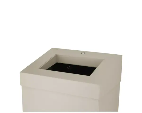Kosz na odpady otwarty MERIDA STELLA SILK GREY LINE, pojemność 45 l, szary jedwabisty Kosz na odpady MERIDA STELLA z uchylną ramką do mocowania worka