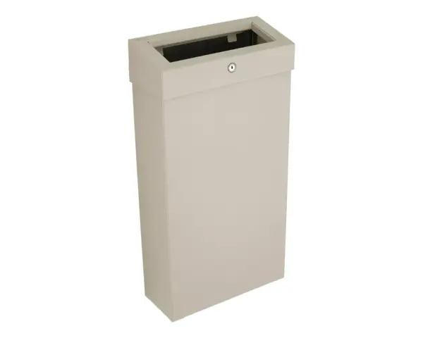 Kosz na odpady otwarty MERIDA STELLA SLIM SILK GREY LINE COMBO, pojemność 15 l, szary jedwabisty Stal nierdzewna z jedwabistą szarą powłoką kosz na odpady 15 l