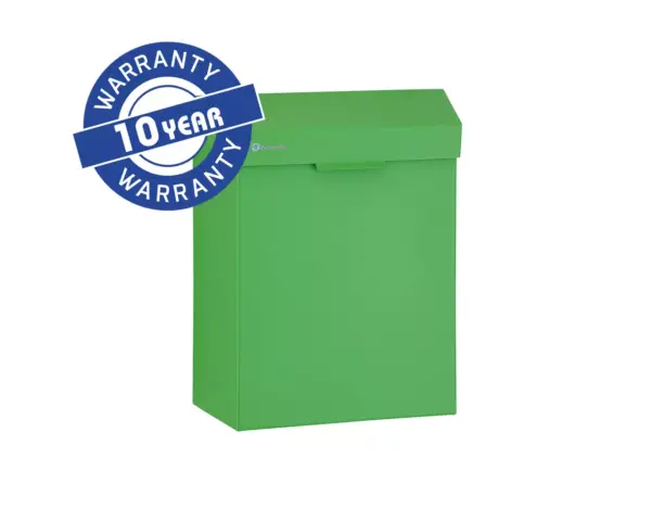 Kosz do damskich toalet MERIDA STELLA GREEN LINE 4,5 l, zielony Stalowy kosz do toalet damskich Merida Stella zielony z pokrywą