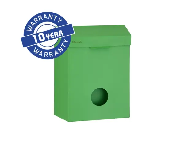 Kosz do damskich toalet MERIDA STELLA GREEN LINE z pojemnikiem na torebki higieniczne, pojemność 4,4 l, zielony Stalowy kosz do toalet damskich MERIDA STELLA GREEN LINE z gwarancją