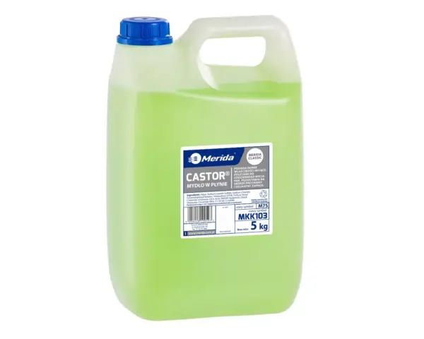 Mydło w płynie Merida Castor seledynowe kanister 5 kg zapach kwiatowy