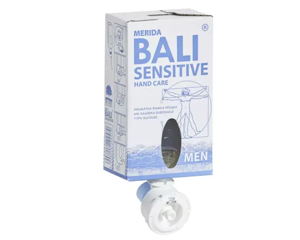 Mydło w piance Merida BALI Sensitive Men, wkład 700 g, ~2000 porcji; zapach męskich perfum.