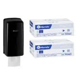 Pojemnik na papier toaletowy w listkach MERIDA ONE za 1 zł netto przy zakupie 2 kartonów papierów toaletowych MERIDA CLASSIC PKB401 (18 000 listków)