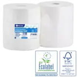 Papier toaletowy Merida Top, biały, 100% celulozy; dwuwarstwowy, gofrowany, perforowany; 245 m, Ø 23 cm, tuleja 6 cm; zgrzewka 6 szt.