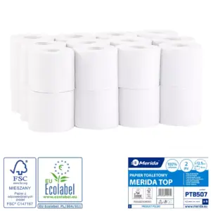 Merida Top papier toaletowy 2-warstwowy z celulozy – FSC i EU Ecolabel