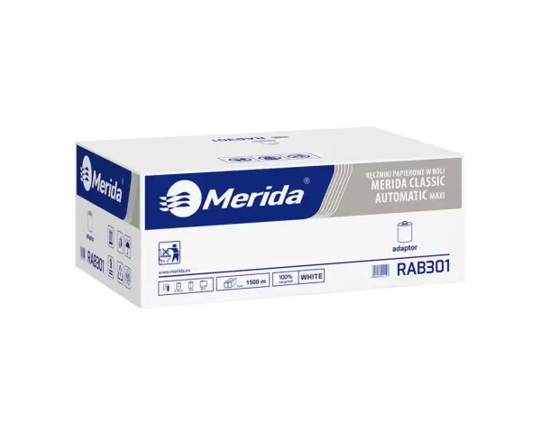 Mechaniczny podajnik ręczników MERIDA HARMONY za 100 zł netto przy zakupie 2 kartonów ręczników MERIDA CLASSIC AUTOMATIC RAB301 (12 x 250 m = 3 000 m, 11 100 listków) Mechaniczny podajnik ręczników MERIDA ONE biały za 125 zł netto przy zakupie 2 kartonów ręczników MERIDA CLASSIC AUTOMATIC RAB301 (12 x 250 m = 3 000 m, 11 760 listków)