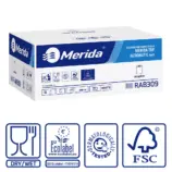 Ręczniki papierowe w roli z adaptorem, MERIDA TOP AUTOMATIC MAXI ECOLABEL, dwuwarstwowe, białe, średnica 19 cm, długość 140 m, karton 6 rolek