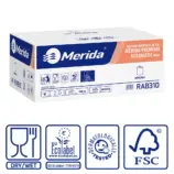 Ręczniki papierowe w roli z adaptorem, MERIDA PREMIUM AUTOMATIC MAXI ECOLABEL, trzywarstwowe, białe, średnica 18,5 cm, długość 100 m, karton 6 rolek