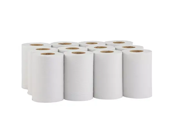 Ręczniki papierowe w roli, MERIDA CLASSIC CENTER PULL MINI ECOLABEL, jednowarstwowe, białe, średnica 13 cm, długość 116 m, zgrzewka 12 rolek Ręcznik papierowy Center Pull Mini Ecolabel perforowany do dozownika