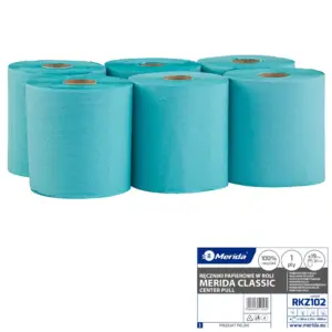 Ręczniki papierowe w roli Merida Classic Center Pull Maxi zielone jednowarstwowe