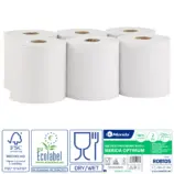 Ręczniki papierowe w roli Merida Optimum Center Pull Maxi, białe, dwuwarstwowe, zgrzewka 6 rolek