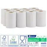 Białe ręczniki papierowe w roli Merida Optimum Center Pull Mini Ecolabel, 12 rolek