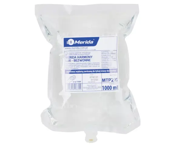 Jednorazowy wkład mydła w pianie Merida Harmony Lux 1000 ml bezwonny