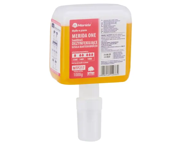 Antybakteryjne mydło w pianie MERIDA ONE SANITINAS 1000g zapach grejpfrutowy