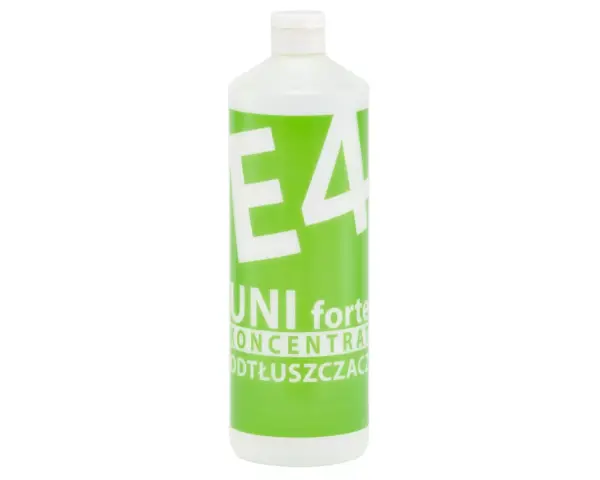Płyn do usuwania tłustych zabrudzeń, E4 UNI Forte, koncentrat, butelka 1l Płyn do usuwania tłustych zabrudzeń E4 UNI Forte koncentrat 1l