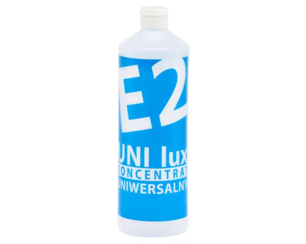 Płyn do mycia powierzchni wodoodpornych, E2 UNI Lux, koncentrat, butelka 1l Płyn do mycia powierzchni E2 UNI Lux koncentrat butelka 1l