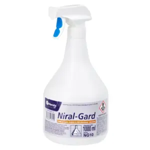 Płyn do mycia stali nierdzewnej NIRAL GARD w butelce 1 l ze spryskiwaczem