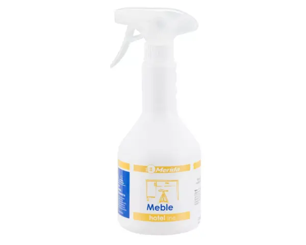 Płyn do mycia mebli, MERIDA B & H LINE MEBLE, butelka ze spryskiwaczem 600 ml Spray do mebli: drewno i laminaty Merida B-H Line NMH007, 600 ml