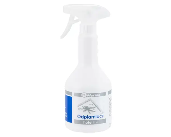 Płyn do usuwania plam, MERIDA B & H LINE ODPLAMIACZ, butelka ze spryskiwaczem 600 ml Merida NMH008 – odplamiacz 600 ml, do dywanów/wykładzin/tapicerek