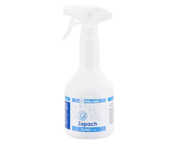 Merida B&H Line – neutralizator zapachów, 600 ml ze spryskiwaczem; do pokoi hotelowych, korytarzy, toalet i palarni.