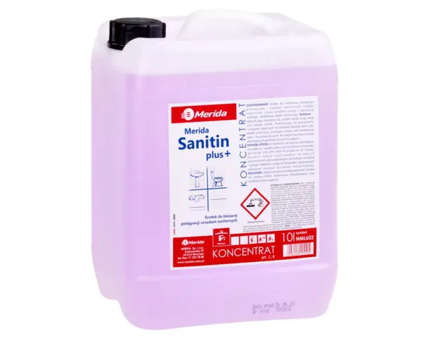 Płyn do mycia łazienek Merida Sanitin Plus koncentrat kanister 10 l