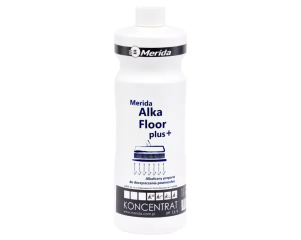Płyn do mycia podłóg z gresu, MERIDA ALKA FLOOR PLUS, koncentrat, butelka 1 l Płyn do mycia gresu Merida Alka Floor Plus koncentrat butelka 1 l