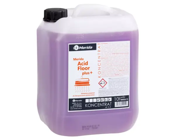 Płyn do mycia podłóg z gresu, MERIDA ACID FLOOR PLUS, koncentrat, kanister 10 l Płyn do mycia gresu Merida Acid Floor Plus koncentrat kanister 10 l