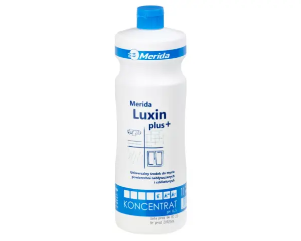 Płyn do mycia powierzchni szkliwionych, MERIDA LUXIN PLUS, koncentrat, butelka 1 l Płyn do mycia powierzchni szkliwionych Merida Luxin Plus koncentrat 1 l