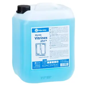 Kanister 10 l Vitrinex Plus – płyn do szyb, luster i szkła; bez smug i zacieków.