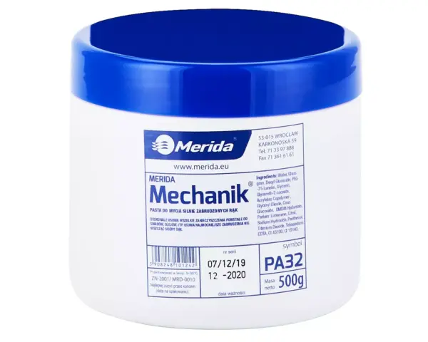 Merida Mechanik PA32 – pasta do rąk 500 g, lepsza niż pasta BHP