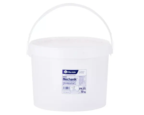 Pasta do mycia silnie zabrudzonych rąk MERIDA MECHANIK, wiadro 10 kg Merida Mechanik pasta do silnie zabrudzonych rąk o zapachu cytrynowym