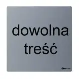 Znak z grawerem laserowym na stali nierdzewnej z zaokrąglonymi rogami