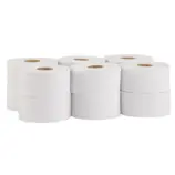 Biały papier toaletowy makulaturowy średnica 19 cm długość 220 m