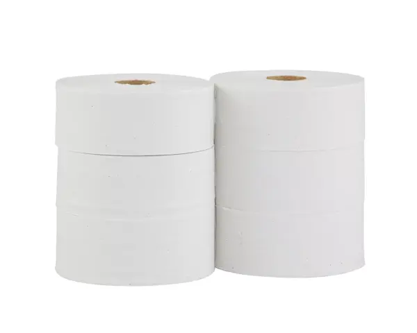 Papier toaletowy MERIDA OPTIMUM, biały, średnica 23 cm, długość 210 m, dwuwarstwowy, zgrzewka 6 szt., ECOLABEL Biały papier toaletowy Merida Optimum na rolce średnica 23 cm