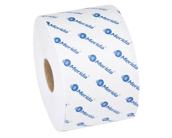 Papier toaletowy MERIDA OPTIMUM, biały, średnica 13,5 cm, długość 68 m, dwuwarstwowy, worek 18 szt., ECOLABEL Rolka papieru toaletowego Merida Optimum 68 m średnica 13,5 cm