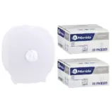 Pojemnik na cztery rolki papieru toaletowego bez gilzy MERIDA HARMONY za 75 zł netto przy zakupie 2 kartonów papiery toaletowego MERIDA CLASSIC PKB301 (36 x 125 m = 4500 m, 18 000 listków)