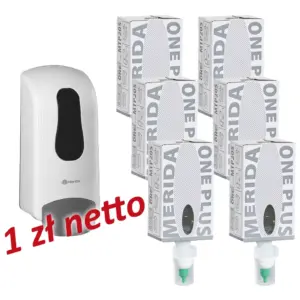 Merida One – dozownik piany za symboliczne 1 zł netto (PROMO22) + 6 wkładów Sensitive Ice Blue