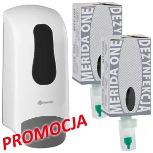 Zestaw Merida One – dozownik piany + 2 wkłady Sanitinas dezynfekujące w promocyjnej cenie