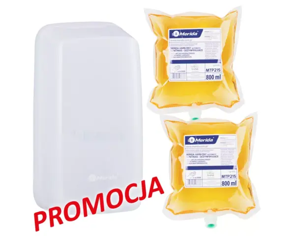 Zestaw Merida Harmony z dozownikiem piany i 2 wkładami Sanitinas 800 ml, około 2000 porcji