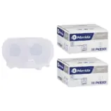 Pojemnik na dwie rolki papieru toaletowego bez gilzy MERIDA HARMONY za 50 zł netto przy zakupie 2 kartonów papiery toaletowego MERIDA CLASSIC PKB301 (36 x 125 m = 4500 m, 18 000 listków)