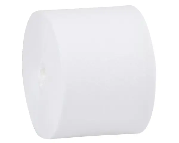 Papier toaletowy bez gilzy, MERIDA TOP ECOLABEL, dwuwarstwowy, biały, średnica 12 cm, długość 85 m, karton 18 rolek Karton 18 rolek papieru toaletowego Merida Top bez gilzy, celuloza